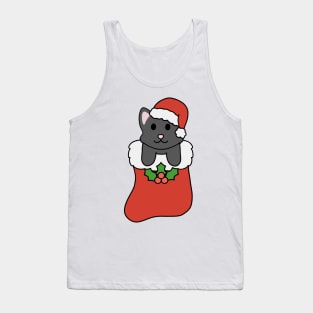 Christmas Black Cat Stocking Tank Top